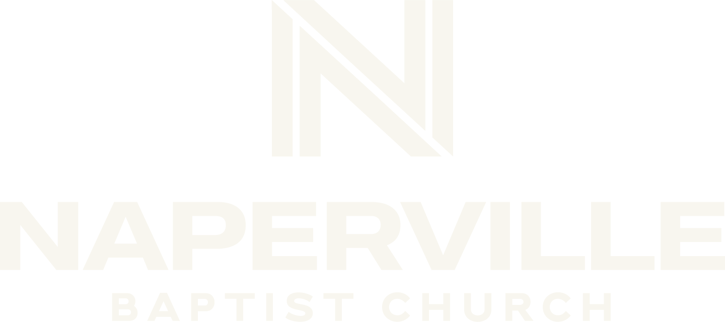 Naperville Baptist Church logo in white on transparent background
